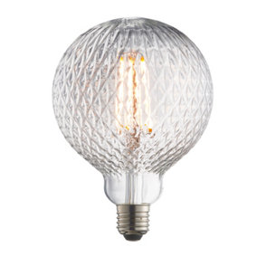 LED Filament Lamp Bulb Clear Glass 4W LED E27 Warm White Facet Bulb