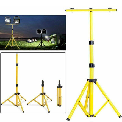 LED Flood Light Tripod Stand Portable Work Site Floodlight Telescopic Tripod