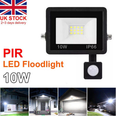 LED Floodlight Outdoor Security Light Flood Garden Motion Sensor PIR ...
