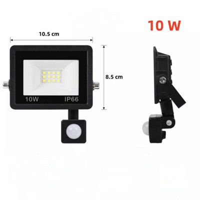 LED Floodlight Outdoor Security Light Flood Garden Motion Sensor PIR ...