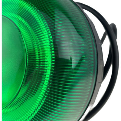 LED Green Flashing Economy Micro Beacon Bolt On 12v/24v