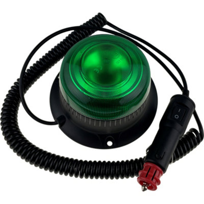 LED Green Flashing Economy Micro Beacon Magnetic 12v/24v
