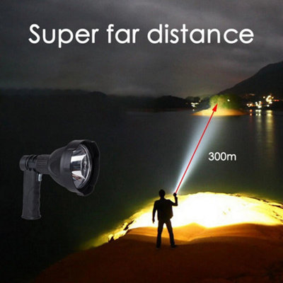 LED HAND HELD SPOTLIGHT USB RECHARGEABLE CAMP HUNTING TORCH LAMP ...
