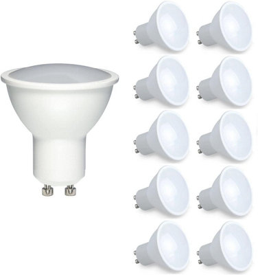 LED Lamp- 7W GU10 Plastic Body SMD DIMMABLE LED, 500Lm 3000K (pack of 10pcs)