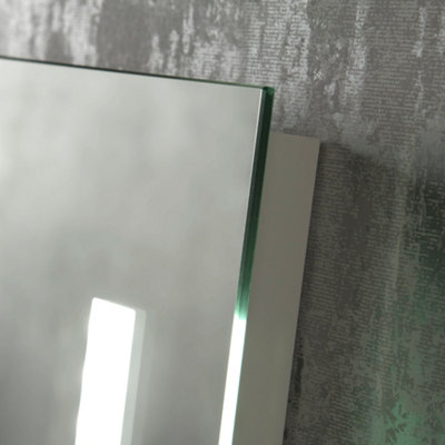 LED Landscape Bathroom Mirror 80(w) x 60cm(h) Dimmable with Anti-Fog