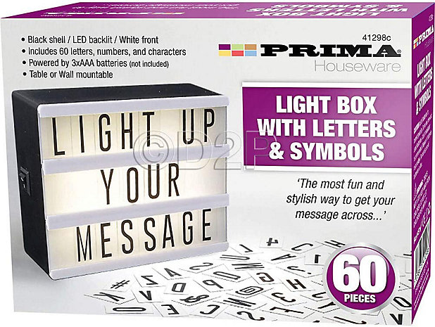 Led Light Message Display Box With Letters Symbols Word Wedding