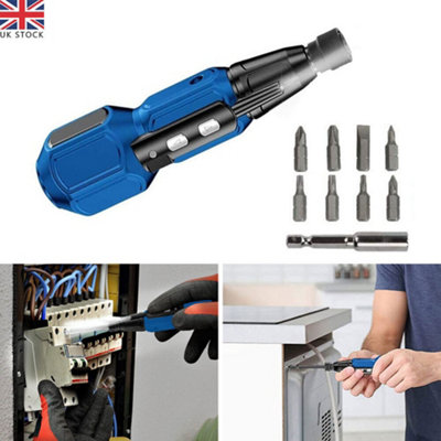LED Light Rechargeable Cordless Electric Screwdriver Set Mini Power ...