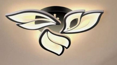 LED Lights For Ceiling Flower Chandelier Flush Mount Black 50cm