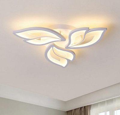 LED Lights For Ceiling Flower Chandelier Flush Mount Ceiling Lamp White 50cm