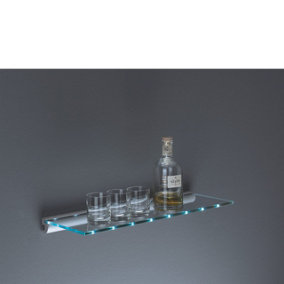 LED Lit Glass Shelf Kit 80x20x0.8cm