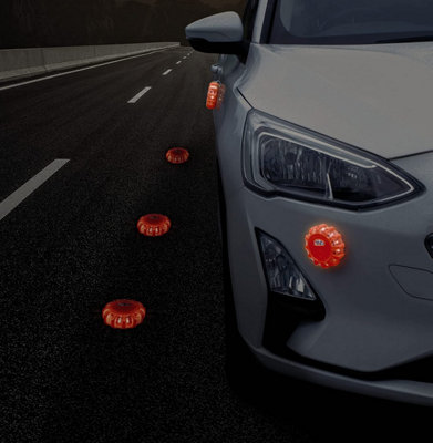 LED Magnetic Warning Light - Shatterproof & Rainproof Vehicle Safety ...