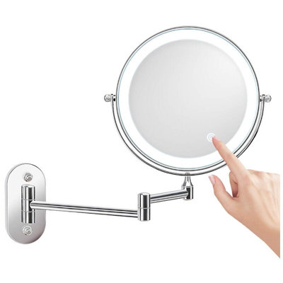 Led Magnification For 8 Inch Wall Mirror, Usb Rechargeable With 1X/10X ...