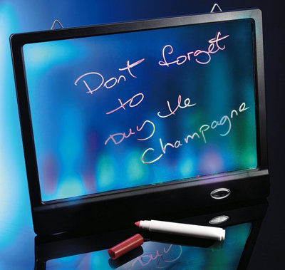 LED Message Board - Battery Operated Home or Office Notepad With 2 Pens & Wall Hooks - Measures 24 x 31cm Price Comparisons | Compare The Build