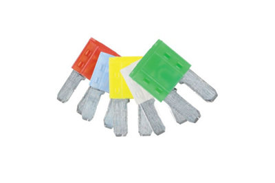 LED Micro 2 Blade Fuse Assorted Pack 10/15/20/25/30amp 5 Pc Connect 37154