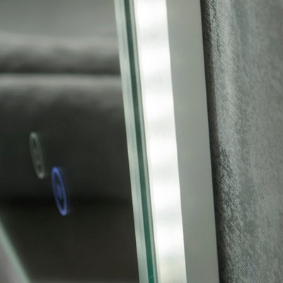 LED Minimal Bathroom Mirror 80(w) x 60cm(h) Dimmable With Anti-Fog