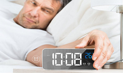 LED Music Voice Controlled Alarm Clock - 4
