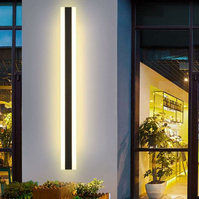 Led Outdoor Wall Light 80Cm Minimalist Metal Wall Lights, Waterproof ...