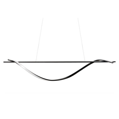 LED Pendant Lamp BODRI Metal Black