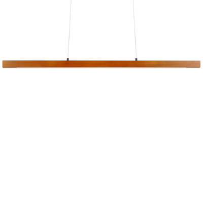 LED Pendant Lamp STEWARTS with Dimmer Wood Dark Brown