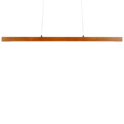 LED Pendant Lamp STEWARTS Wood Dark Brown