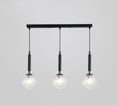 B&q glass on sale pendant light