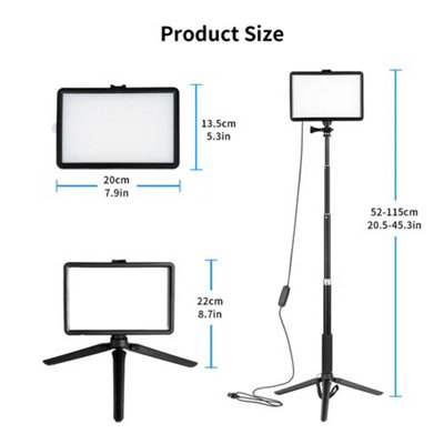 LED Photography and Video Lighting Kit - Portable Studio Light