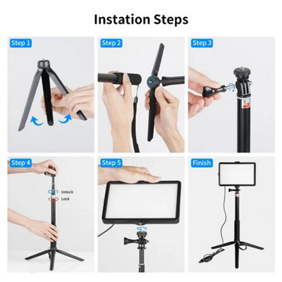 LED Photography and Video Lighting Kit - Portable Studio Light