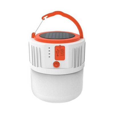 Solar Portable Rechargeable LED Camping Lantern – Flashlight/Torch With Power Bank, 18650 Battery