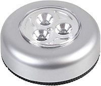 LED Push Lights with 3 Cool White LEDs, Battery Powered, Stick On Night Light