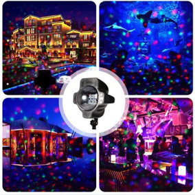 LED RGB RED Green Blue Night Disco Party Rotating Spotlight Outdoor Indoor Landscape Christmas Decorative Lighting for Wed