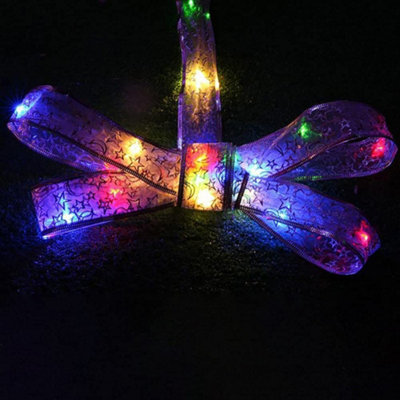 LED ribbon shape fairy lights - Multicoloured 2 Lengths