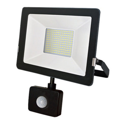 LED SMD With PIR Floodlight IP65 30W 2400Lm, 6000K DIY at B&Q