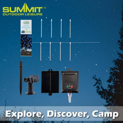 Led Solar Light Meteor Shower 8-10 Hours Run Time 4. 7m x 8 Tubes Warm ...