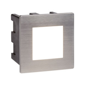 LED Stainless Steel Recessed Square Floor Wall Light with Opal White Diffuser
