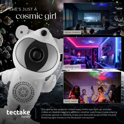 LED Starry Sky Projector Astronaut - with Bluetooth and remote