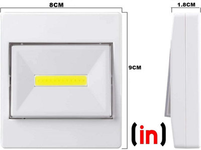 Led Stick On Magnetic Battery Wall Light Switch Nightlight Shed Closet ...