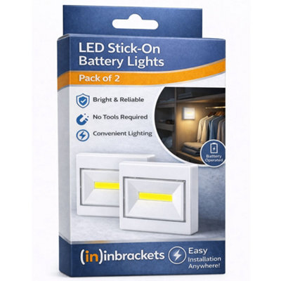Led Stick On Magnetic Battery Wall Light Switch Nightlight Shed Closet ...