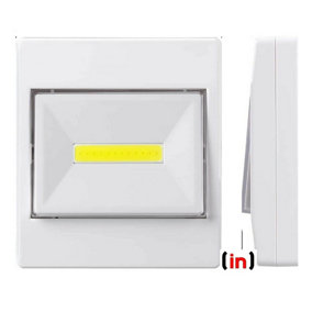 Led Stick On Magnetic Battery Wall Light Switch Nightlight Shed Closet Bright 3w Pack 2