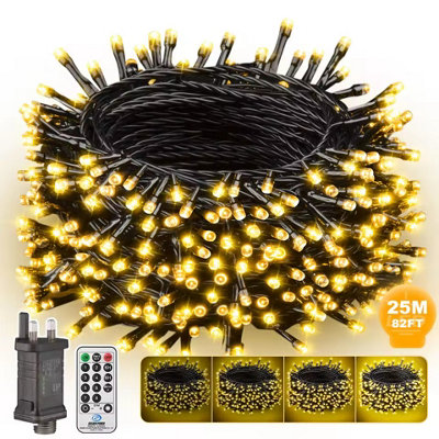 LED String Lights, 25M/82FT Decorative Lights With Remote Control 8 ...