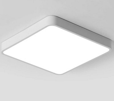 LED Super Thin Flush Ceiling Lights Modern Ultra-Thin Square 40cm White