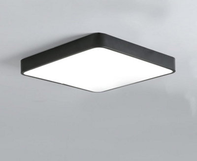 LED Super Thin Flush Ceiling Lights Ultra-Thin Square 40cm Black