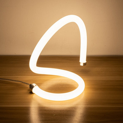 LED Table Lamp, UK Plug and On/Off Switch S-Light design, 14 Watts 1400 ...