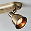 LED Tilting Ceiling Spotlight Antique Brass 4 Bulb Bar Kitchen Island Downlight