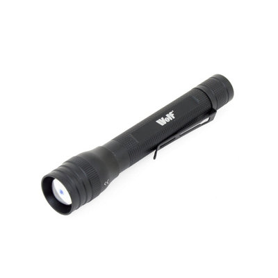 LED Torch Wolf 1w 120lm Zoom Spotlight CREE Rechargeable Light