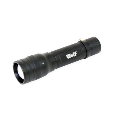 LED Torch Wolf 5w 400 Lumens Zoom Spotlight CREE Rechargeable Light Heavy Duty Aluminium