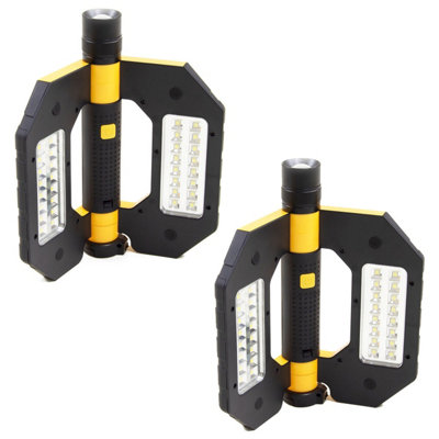 LED Torch & Worklight Wolf Night Owl Light SMD Replacable Batteries - Twin Pack