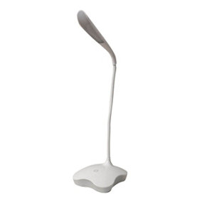 LED Touch Control Desk Lamp with Nightlight - USB or Battery Powered Bedside Light with Flexible Neck & 3 Brightness Settings