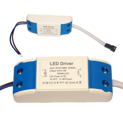 LED Transformer 5W DC 14-19 V LED Driver Power Supply AC 100-265V ...