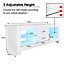 LED TV Stand Cabinet with Drawer and Shelves 130cm with lights for 22"-52" TV Cupboard