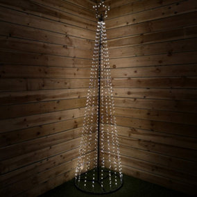 LED Twinkling Maypole Tree - Indoor or Outdoor -  Warm White - 1.8m